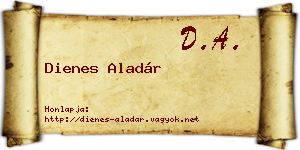 Dienes Aladár névjegykártya
